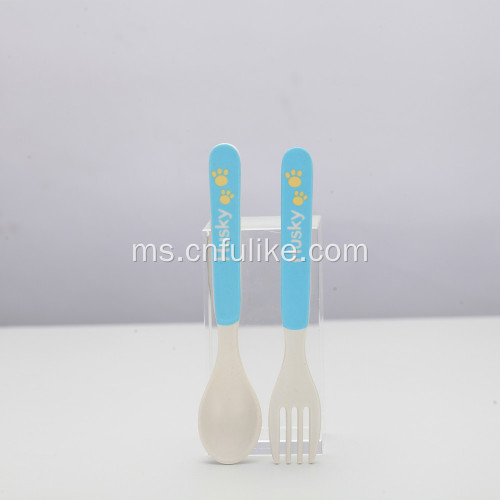 Set Peralatan Makan Buluh Kanak-kanak 5PCS